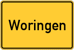 Place name sign Woringen
