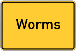 Place name sign Worms