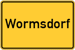 Place name sign Wormsdorf