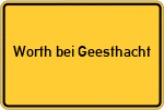 Place name sign Worth bei Geesthacht