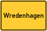 Place name sign Wredenhagen