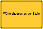 Place name sign Wülfershausen an der Saale
