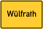 Place name sign Wülfrath