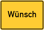 Place name sign Wünsch