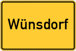 Place name sign Wünsdorf