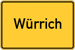 Place name sign Würrich