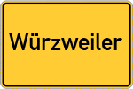 Place name sign Würzweiler
