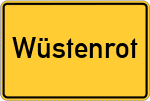Place name sign Wüstenrot