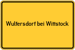 Place name sign Wulfersdorf bei Wittstock