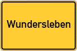 Place name sign Wundersleben