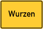 Place name sign Wurzen