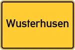 Place name sign Wusterhusen