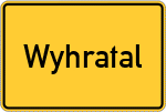 Place name sign Wyhratal