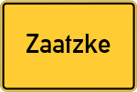 Place name sign Zaatzke
