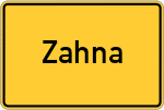 Place name sign Zahna