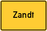 Place name sign Zandt, Oberpfalz