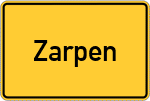 Place name sign Zarpen