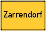 Place name sign Zarrendorf