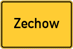 Place name sign Zechow
