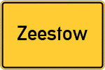 Place name sign Zeestow