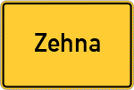 Place name sign Zehna