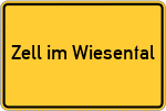 Place name sign Zell im Wiesental