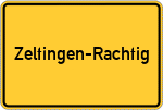 Place name sign Zeltingen-Rachtig