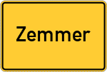 Place name sign Zemmer