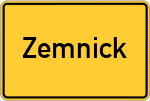 Place name sign Zemnick