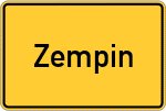 Place name sign Zempin