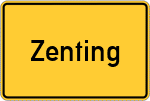 Place name sign Zenting