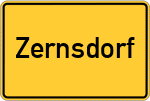 Place name sign Zernsdorf