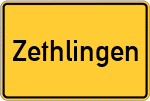 Place name sign Zethlingen