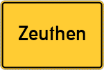 Place name sign Zeuthen