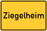 Place name sign Ziegelheim