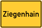 Place name sign Ziegenhain, Westerwald