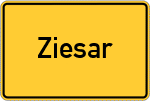 Place name sign Ziesar