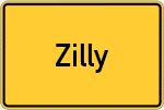 Place name sign Zilly