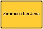 Place name sign Zimmern bei Jena