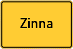 Place name sign Zinna