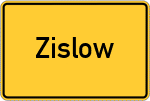 Place name sign Zislow
