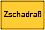Place name sign Zschadraß