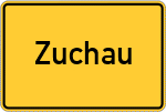 Place name sign Zuchau