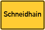Place name sign Schneidhain, Taunus