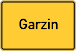 Place name sign Garzin