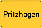 Place name sign Pritzhagen
