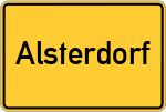 Place name sign Alsterdorf