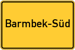 Place name sign Barmbek-Süd