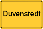 Place name sign Duvenstedt