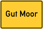 Place name sign Gut Moor